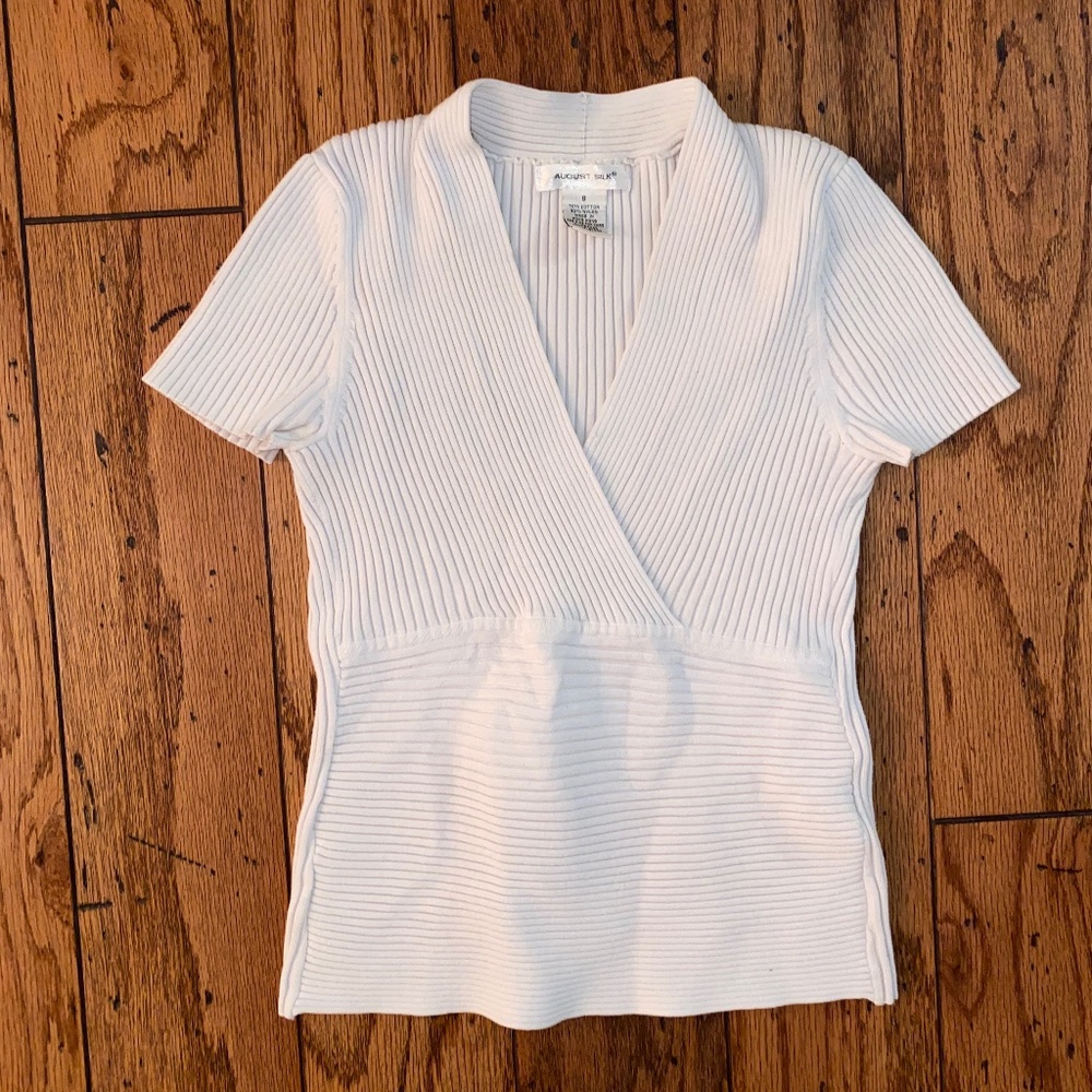 August Silk - Sm White T-Shirt